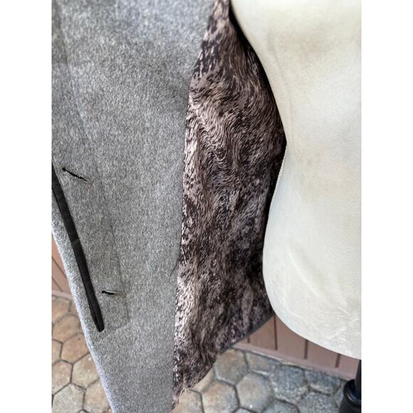 Soia & Kyo Grey Jemma Wool Blend Asymmetrical Side Pocket Car Coat - XS - Picture 12 of 16